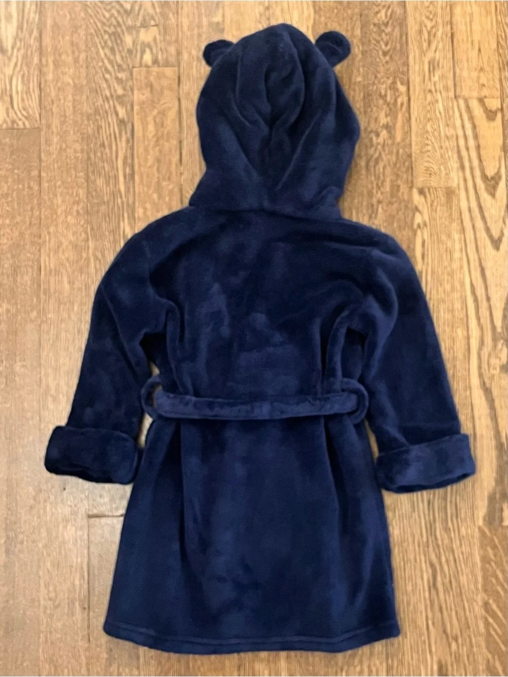 Baby GAP Velour Hooded Robe w/ Ears Navy Blue 2T